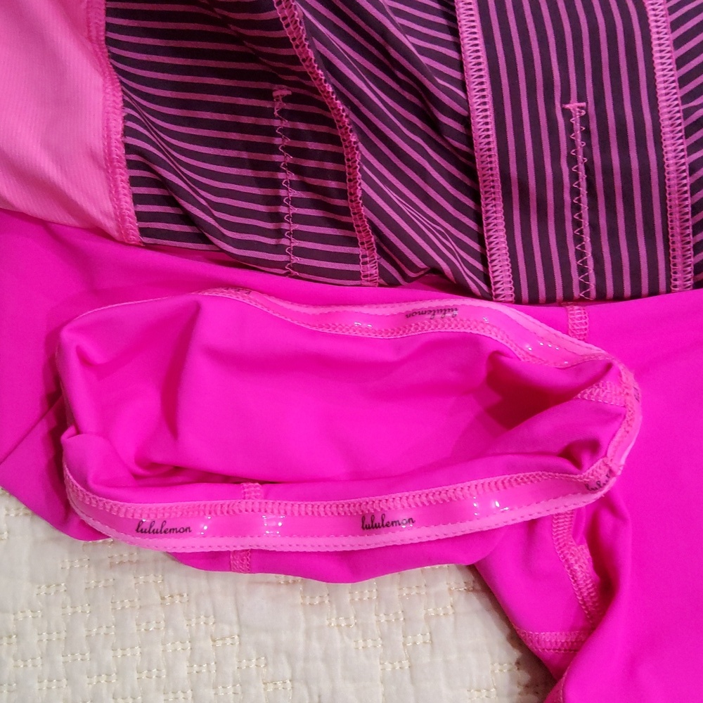 lululemon athletica Fast Cat Skirt Hyper Stripe Raspberry Glo Size 4 - Picture 11 of 13